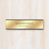 クリエイティブグラマー金ゴールドルックモダンテンプレート サインプレート (正面)