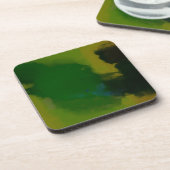 クリエイティブグリーンイエロー抽象芸術 コースター (左側)