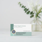 クリエイティブグリーンシェーズコーナー縁どメジョルネゴシオ  名刺 (スタンド正面)