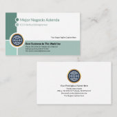 クリエイティブグリーンシェーズコーナー縁どメジョルネゴシオ  名刺 (正面/裏面)