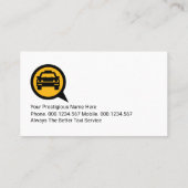 クリエイティブグリーンシティヒルシルエットタクシー 名刺 (裏面)