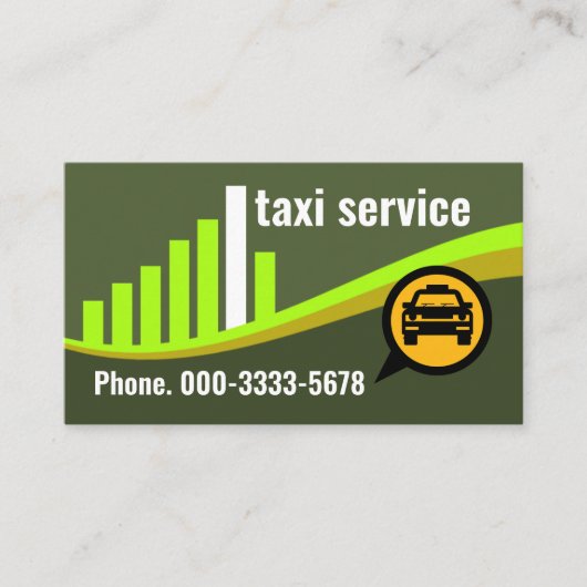 クリエイティブグリーンシティヒルシルエットタクシー 名刺 (正面)