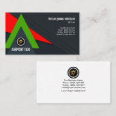 クリエイティブグリーンジェット攻撃赤空空港タクシー 名刺 (正面/裏面)