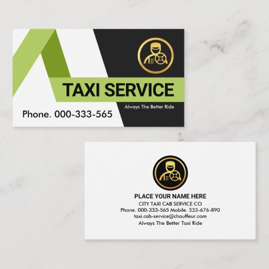 クリエイティブグリーンタクシールート 名刺 (正面/裏面)