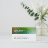 クリエイティブグリーンホワイトコンサルタントマネージャ 名刺 (スタンド正面)