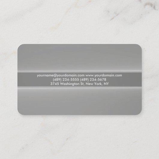 クリエイティブグレイパーソナルトレーナースポーツ 名刺 (裏面)