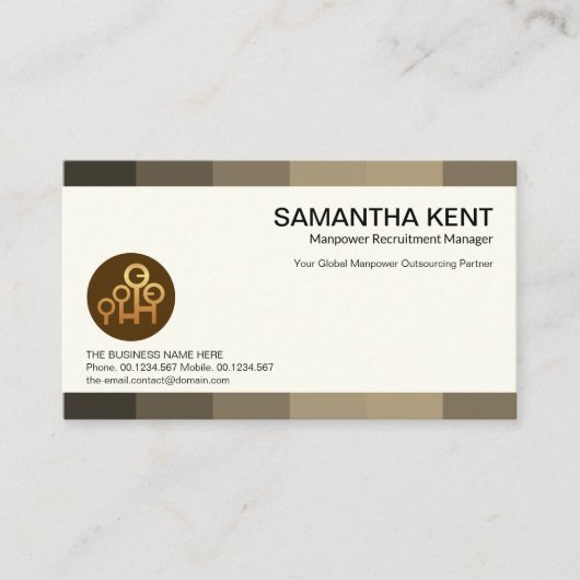 クリエイティブグレーシェードパネルキャリアヘッドハンター 名刺 (正面)