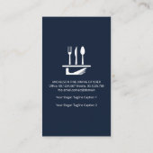 クリエイティブグレースーツカトラリーウェイターフードサーバ  名刺 (裏面)