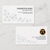 クリエイティブグレー数学シンボルMotif簿記 名刺 (正面/裏面)