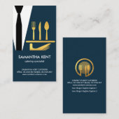 クリエイティブケータータキシードが提供する金ゴールド刃物 名刺 (正面/裏面)