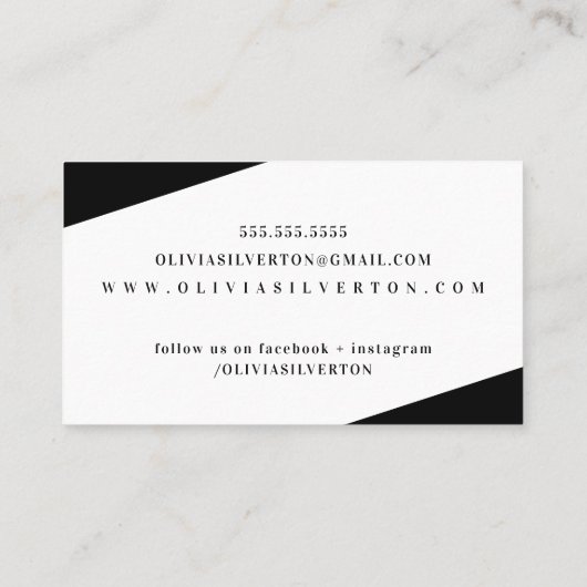 クリエイティブコーナーズクラスモノグラム白黒 名刺 (裏面)