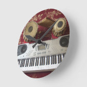 クリエイティブコーナー:ミュージカルタペストリー ラウンド壁時計 (傾斜)