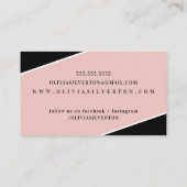 クリエイティブコーナーCLASSYモノグラムブラックピンク白 名刺 (裏面)