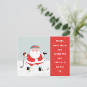 クリエイティブゴルフクリスマスホリデーハガキ シーズンポストカード (スタンド正面)