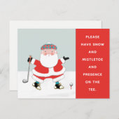 クリエイティブゴルフクリスマスホリデーハガキ シーズンポストカード (正面/裏面)