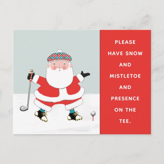 クリエイティブゴルフクリスマスホリデーハガキ シーズンポストカード (正面)