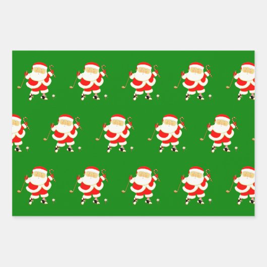 クリエイティブゴルフクリスマス ラッピングペーパーシート (正面)