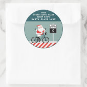 クリエイティブサイクリストサイクリングクリスマス ラウンドシール (バッグ)