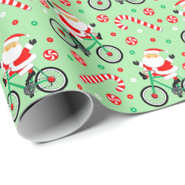 クリエイティブサイクリング 自転車乗り クリスマス ラッピングペーパー