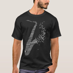クリエイティブサキソフォンアートホワイト Tシャツ