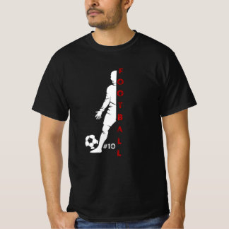 クリエイティブサッカータイポグラフィサッカー選手 Tシャツ