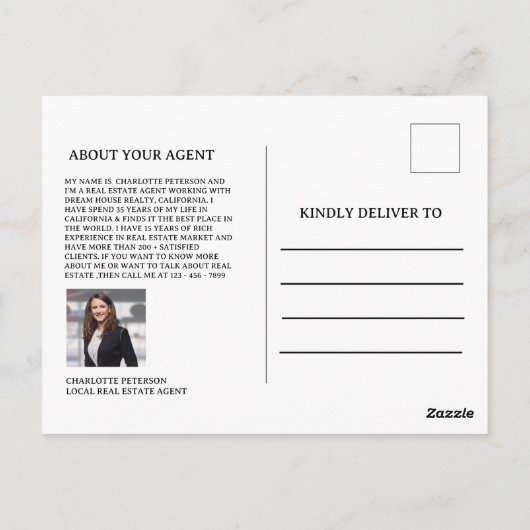 クリエイティブサマー実在エテートマーケティング ポストカード (裏面)