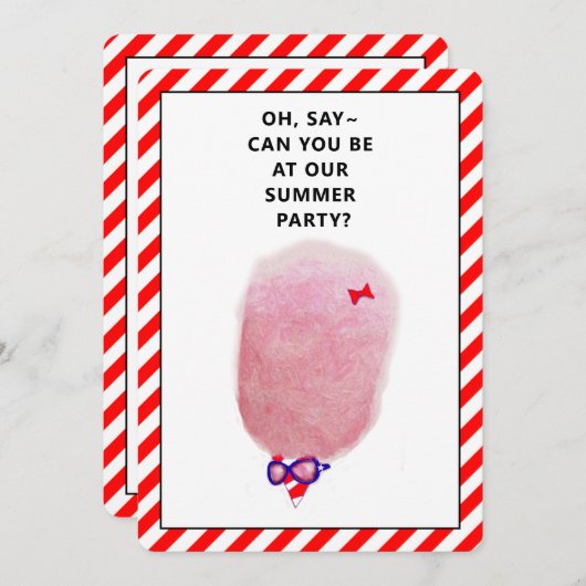 クリエイティブサマーBBQクックアウトパーティの招待状 招待状 (正面/裏面)