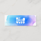 クリエイティブシェフ |台所用品の水彩 スキニー名刺 (正面)