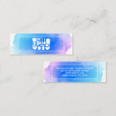 クリエイティブシェフ |台所用品の水彩 スキニー名刺 (正面/裏面)