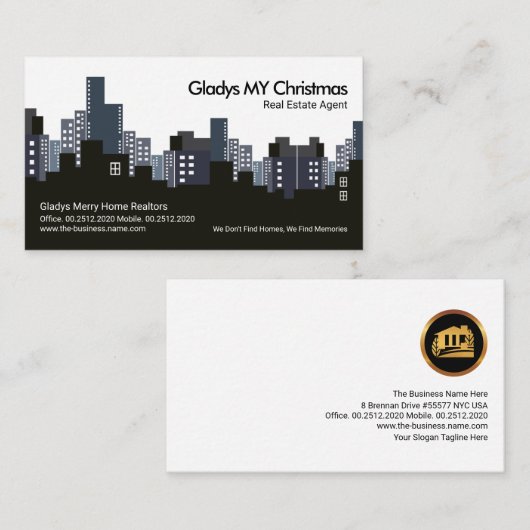 クリエイティブシティスカイラインシルエットホーム気に不動産仲介業者 名刺 (正面/裏面)