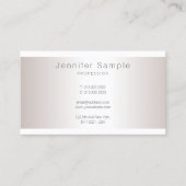 クリエイティブシルバールックミニマリストプレーントレンディーサロン 名刺 (正面)