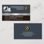 クリエイティブシルバー再バーライン建築技術者 名刺 (正面/裏面)