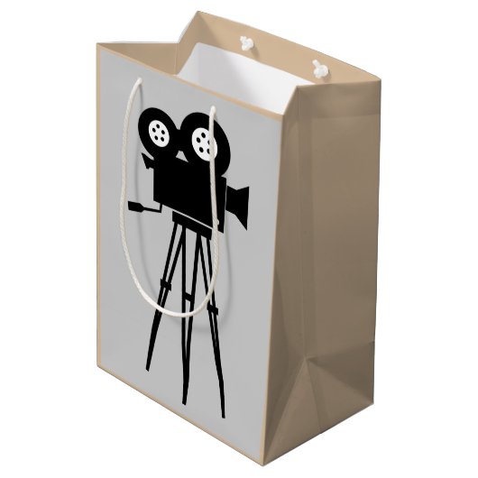 クリエイティブシンカメラ及び三脚デザイン ミディアムペーパーバッグ (裏面アングル)