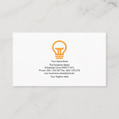 クリエイティブシンプルオレンジ電気看板 名刺 (裏面)