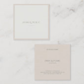 クリエイティブシンプルテンプレートブラウングリーンプロフェッショナル スクエア名刺 (正面/裏面)