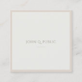 クリエイティブシンプルテンプレートブラウングリーンプロフェッショナル スクエア名刺 (正面)