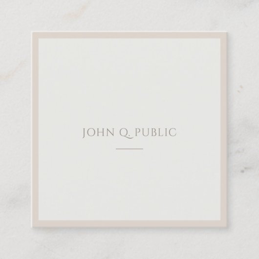 クリエイティブシンプルテンプレートブラウングリーンプロフェッショナル スクエア名刺 (正面)