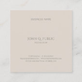 クリエイティブシンプルテンプレートブラウングリーンプロフェッショナル スクエア名刺 (裏面)