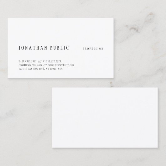 クリエイティブシンプルデザインエレガントテンプレートモダン 名刺 (正面/裏面)