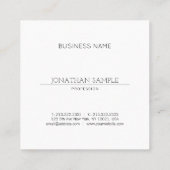 クリエイティブシンプルデザインプモダンランプロフェッショナル スクエア名刺 (裏面)