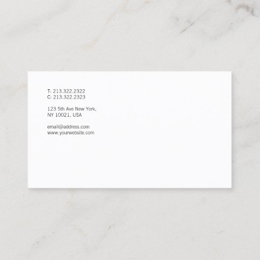 クリエイティブシンプルデザインホワイトテンプレートモダン 名刺 (裏面)