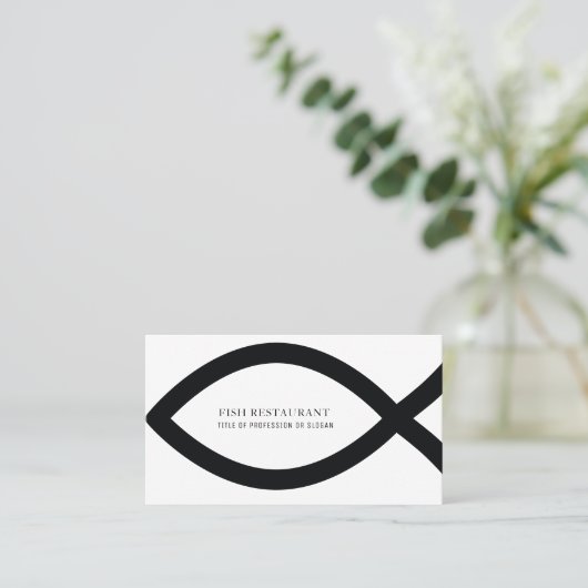 クリエイティブシンプルフィッシュレストランプロフェッショナル 名刺 (スタンド正面)