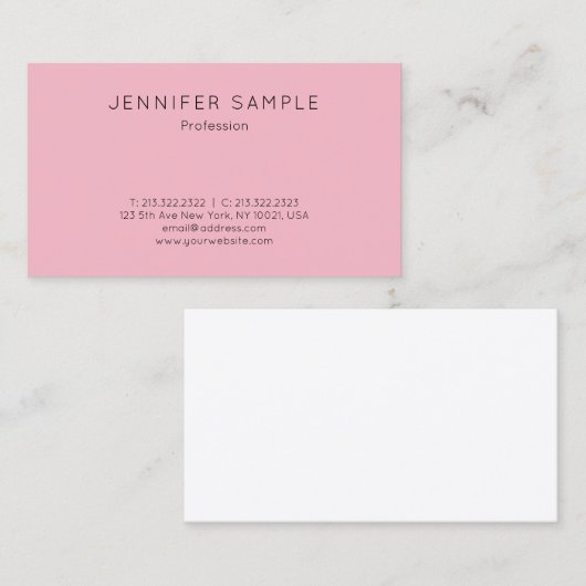 クリエイティブシンプルプロフェッショナルモダンピエレガントンク 名刺 (正面/裏面)