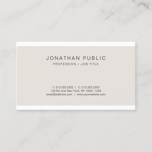 クリエイティブシンプルモダンプロフェッショナルプエレガントラン 名刺 (正面)