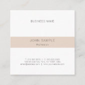 クリエイティブシンプルモダンモノグラムのプロフェッショナル スクエア名刺 (裏面)