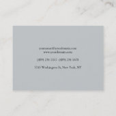 クリエイティブシンプルレッドグレイユニークプレーン 名刺 (裏面)