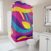 クリエイティブジオメトリカラフルの明るい背景 シャワーカーテン (インサイチュ)