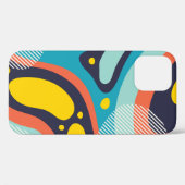 クリエイティブジオメトリカラフルの背景（パターン付き） Case-Mate iPhoneケース (裏面 (横))