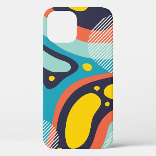 クリエイティブジオメトリカラフルの背景（パターン付き） Case-Mate iPhoneケース (裏面)