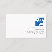 クリエイティブジオメトリックグレーレイヤ電気技術者 名刺 (裏面)